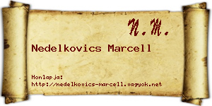 Nedelkovics Marcell névjegykártya